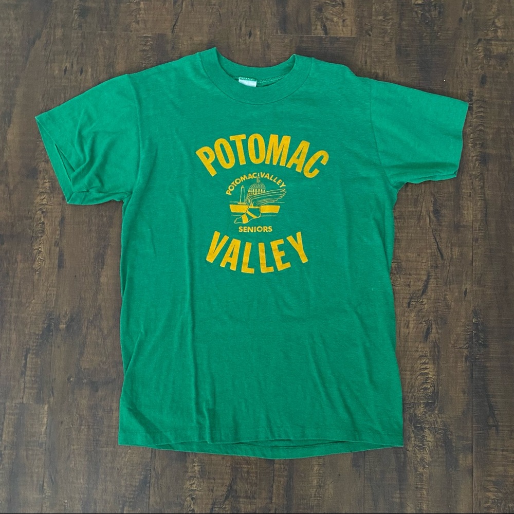 Potomac Valley Track Club Green T shirt
